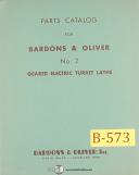 Bardons & Oliver-Bardons & Oliver Nos. 3, 5 & 7, Turret Lathe, Operations & Maint Manual 1952-No. 3-No. 5-No. 7-04